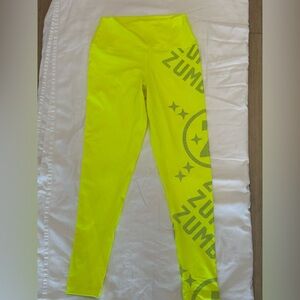 Zumba Fitness Neon Yellow Leggings